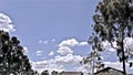 Building Clouds in blue sky