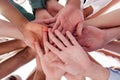 Building Cohesion: People Join Hands in Team Spirit