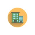 building flat icon with shadow. real estate flat icon Royalty Free Stock Photo