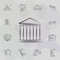 Building columns icon. Travel icons universal set for web and mobile Royalty Free Stock Photo