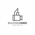 Building Combination Video Logo Design. Royalty Free Stock Photo