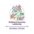 Building community leadership concept icon