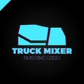 Building company Concrete truck mixer logo Royalty Free Stock Photo