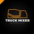 Building company Concrete truck mixer logo Royalty Free Stock Photo