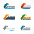 Building company logo. Vector illustration. Royalty Free Stock Photo