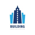 Building concept logo design. Build house icon. Architecture city vector sign.