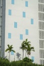 Building with concrete panel and masonry screen wall at Miami, Florida Royalty Free Stock Photo