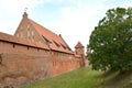 The building of the conference center on the territory of the chivalric castle of the Teutonic Order. Marlbork, Poland Royalty Free Stock Photo