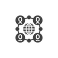 Building connections in business vector icon
