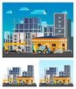 Building Construction Compositions Set Royalty Free Stock Photo