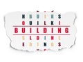 Building construction concept: Building in Crossword Puzzle Royalty Free Stock Photo