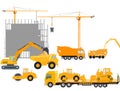 Building construction, concrete construction industry