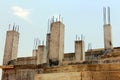 Building construct site on blue sky Royalty Free Stock Photo