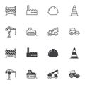 Building and construction icon set Royalty Free Stock Photo