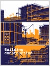 Building construction, industrial engineering, panoramic background.