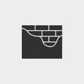 Building, construction, industry, brick, icon, flat illustration isolated vector sign symbol - construction tools icon vector Royalty Free Stock Photo