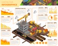 Building Construction Isometric Infographics Royalty Free Stock Photo