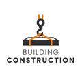 Building construction logo template vector illustration. Crane concept symbol. Real estate building sign. Reconstruction