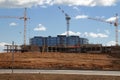 Building construction in modern It-village in Kazan district - I