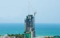 Building construction near sea Royalty Free Stock Photo