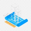 Building construction plan isometric icon