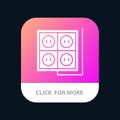 Building, Construction, Plug, Socket, Tool Mobile App Button. Android and IOS Glyph Version Royalty Free Stock Photo