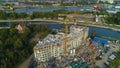 Building Construction River Motlawa Gdansk Budowa Aerial View Poland