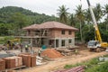 Building and Construction site of new home in Thailand Royalty Free Stock Photo
