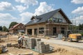 Building & Construction Site of new house Royalty Free Stock Photo