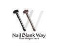 Building Construction Tool Nail BLack And Brown Flat Icon On White Background