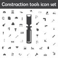 Building construction tools chisel icon. Constraction tools icons universal set for web and mobile