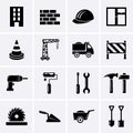 Building, construction and tools icons Royalty Free Stock Photo