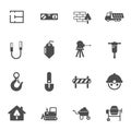 building construction vector icons set Royalty Free Stock Photo