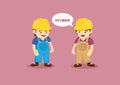 Building and Construction Workers Cartoon Characters