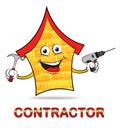 Building Contractor Shows Real Estate And Builder