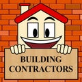 Building Contractors Shows Real Estate Builder 3d Illustration Royalty Free Stock Photo