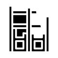 Building contruction glyph icon vector black illustration