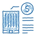 building cost doodle icon hand drawn illustration