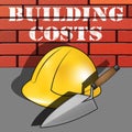 Building Costs Represents House Construction 3d Illustration Royalty Free Stock Photo