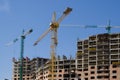 Building crane 3 horizon Royalty Free Stock Photo
