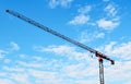 Building crane and blue sky