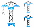 Building crane Composition Icon of Tuberous Pieces