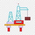 Building crane icon, flat style Royalty Free Stock Photo