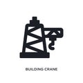 building crane isolated icon. simple element illustration from general-1 concept icons. building crane editable logo sign symbol Royalty Free Stock Photo