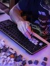 Building Keyboard with Blue Switches