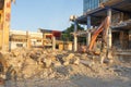 Building demolition site Royalty Free Stock Photo