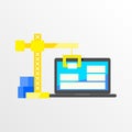 Building/Designing a website or application. Flat style vector d Royalty Free Stock Photo