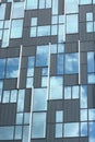 Building detail. Glass. reflection clouds. sky Royalty Free Stock Photo