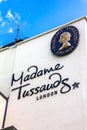 Building detail of Madame Tussauds on Marylebone Road in London