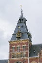 Building details of the Rijksmuseum Dutch national museum of arts and history in Amsterdam.